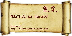 Méhész Harald névjegykártya